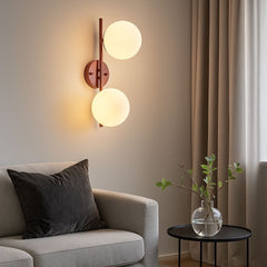 Aplique de pared doble bola cristal "Double"