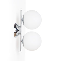 Aplique de pared doble bola cristal "VIC 150" - E27 - Ø 15cm