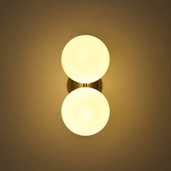 Aplique de pared doble bola cristal "VIC 150" - E27 - Ø 15cm