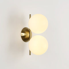 Aplique de pared doble bola cristal "VIC 150" - E27 - Ø 15cm