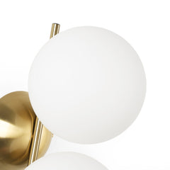 Aplique de pared doble bola cristal "VIC 150" - E27 - Ø 15cm
