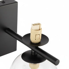 Aplique de pared con doble esfera de cristal "CANTHA" - 2 x G9