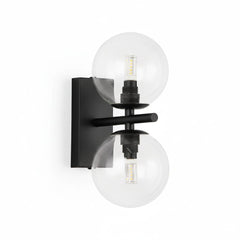 Aplique de pared con doble esfera de cristal "CANTHA" - 2 x G9