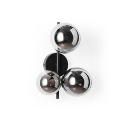 Aplique de pared con esferas de cristal "CATY" - 3 x G9