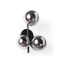 Aplique de pared con esferas de cristal "CATY" - 3 x G9