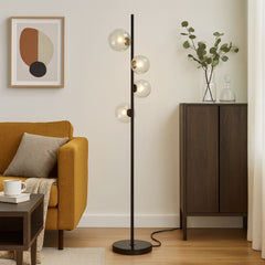 Lámpara de pie con esferas de cristal "STAND"- 4 x G9