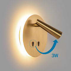 Aplique de pared "FELAM" - 3W + 6W - 2700K - CRI 85