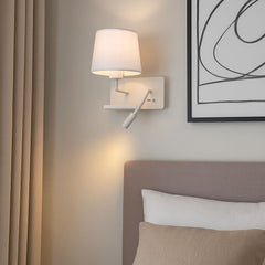 Aplique de pared para lectura "TARAN" - Con foco LED orientable y puerto USB - E27 + 3W