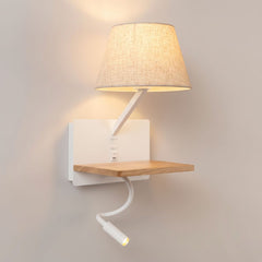 Aplique de pared para lectura "Artin USB + USBC" - Con foco LED orientable y puerto USB + USBC - E27 + 3W