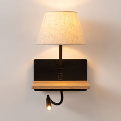 Aplique de pared para lectura "Artin USB + USBC" - Con foco LED orientable y puerto USB + USBC - E27 + 3W