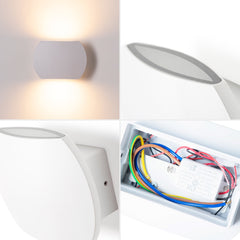 Aplique de pared LED "ARTEMIS" - Up & Down - 6W - 2700K- IP65