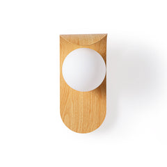 Aplique de pared "NARA" - Efecto madera - G9