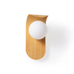 Aplique de pared "NARA" - Efecto madera - G9