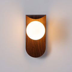 Aplique de pared "NARA" - Efecto madera - G9