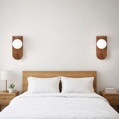 Aplique de pared "NARA" - Efecto madera - G9