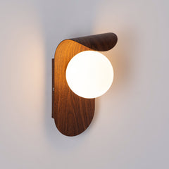 Aplique de pared "NARA" - Efecto madera - G9