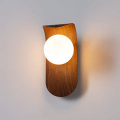 Aplique de pared "NARA" - Efecto madera - G9