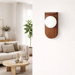 Aplique de pared "NARA" - Efecto madera - G9