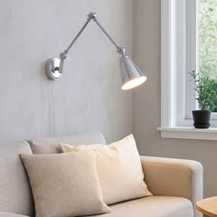 Aplique de pared vintage orientable con cable y enchufe "Tika"