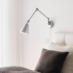 Aplique de pared vintage orientable con cable y enchufe "Tika"
