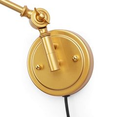 Aplique de pared vintage orientable con cable y enchufe "Tika"