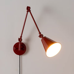 Aplique de pared vintage orientable con cable y enchufe "Tika"