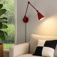 Aplique de pared vintage orientable con cable y enchufe "Tika"