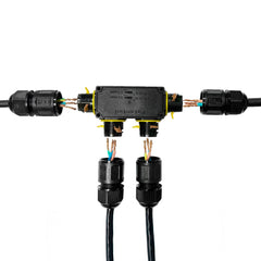 Conector impermeable en F - 3P - IP68 - 0,5-2,5mm² - 24A - T105