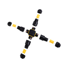 Conector impermeable en X - 3P - IP68 - 0,5-2,5mm² - 24A - T105