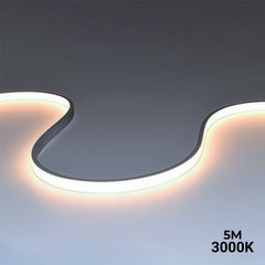 Neón LED flexible 24V DC - 5x11mm - 5 metros - Kit completo - 11W/m - 320ch/m - IP67 - Curvatura vertical