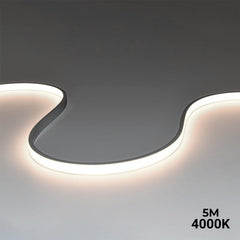 Neón LED flexible 24V DC - 5x11mm - 5 metros - Kit completo - 11W/m - 320ch/m - IP67 - Curvatura vertical
