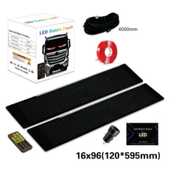 Display LED flexible doble - 12 x 59,5 cm - USB + Bluetooth + mando a distancia