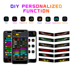 Display LED flexible doble - 12 x 59,5 cm - USB + Bluetooth + mando a distancia
