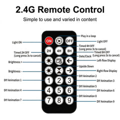 Display LED flexible programable - 78 x 20 cm - USB + Bluetooth + mando a distancia