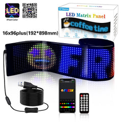 Display LED flexible programable - 89 x 19 cm - USB + Bluetooth + mando a distancia