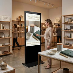 Tótem Publicitario Digital Táctil 55" Full HD - Android 9 - Cartelería Vertical para Interior