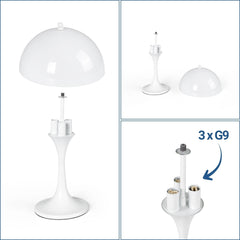 Lámpara de mesa de diseño "MART" - 3 x G9