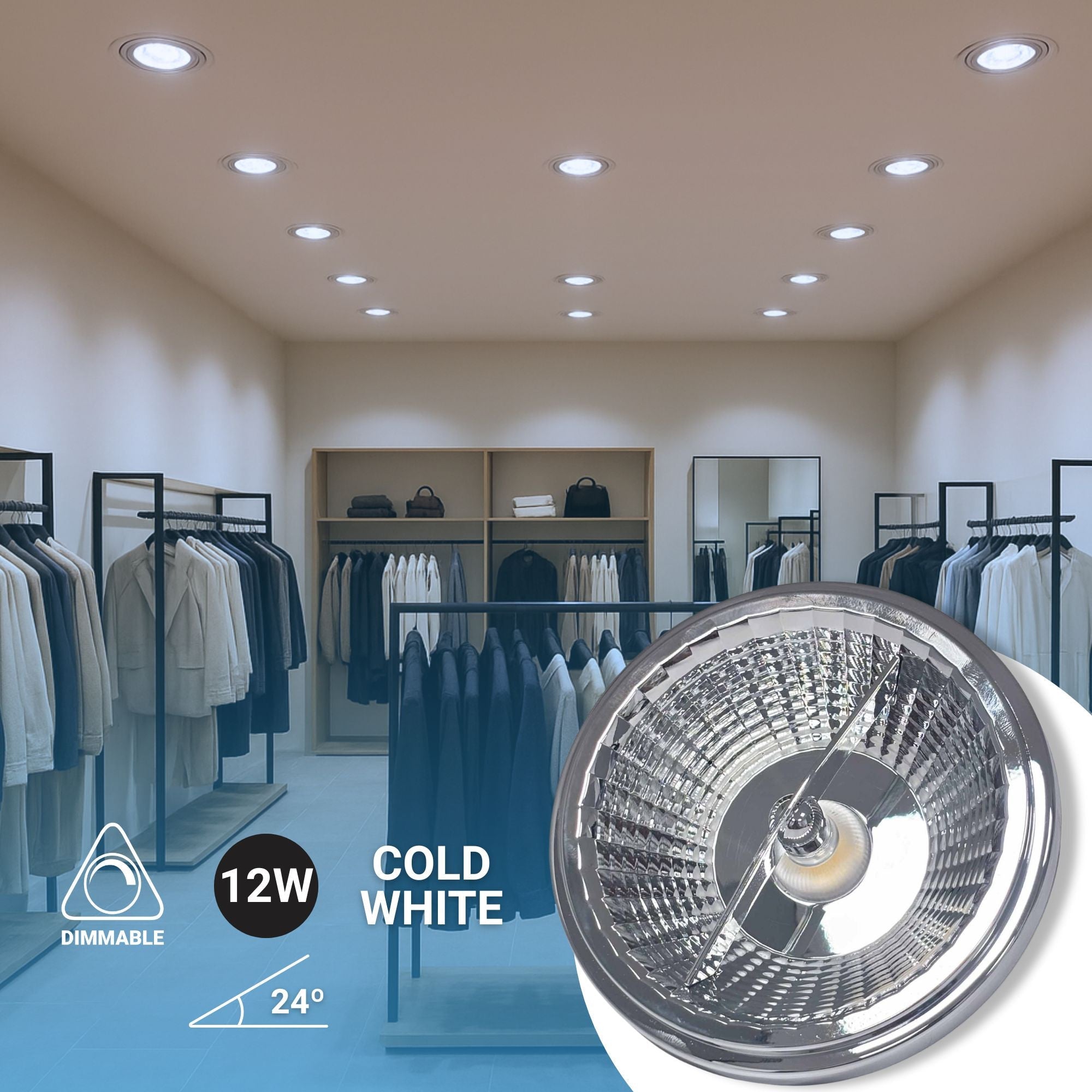 Bombilla LED Regulable - AR111 GU10 - 12W - 975lm