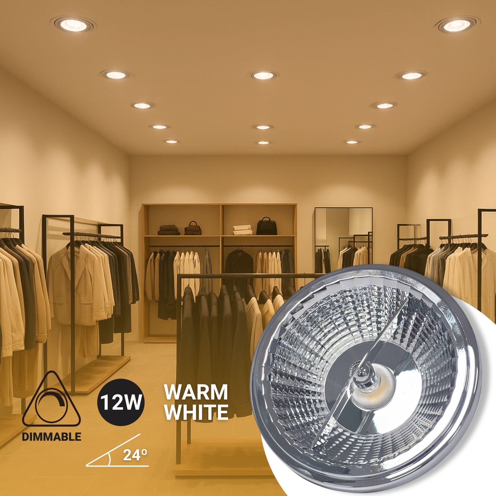 Bombilla LED Regulable - AR111 GU10 - 12W - 975lm
