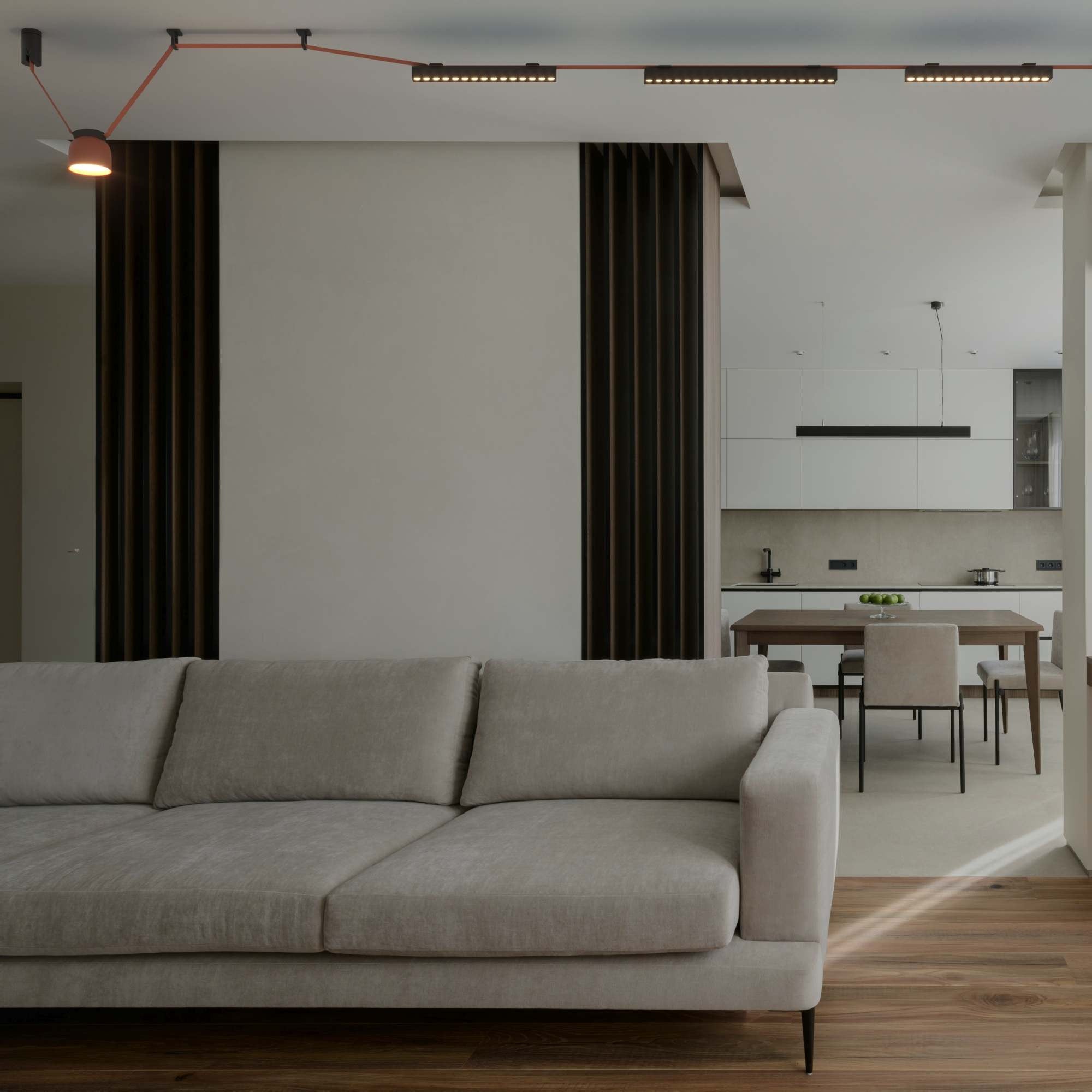 Lámpara lineal 400 para sistema "Axia" - 15W - 48V - Luz cálida