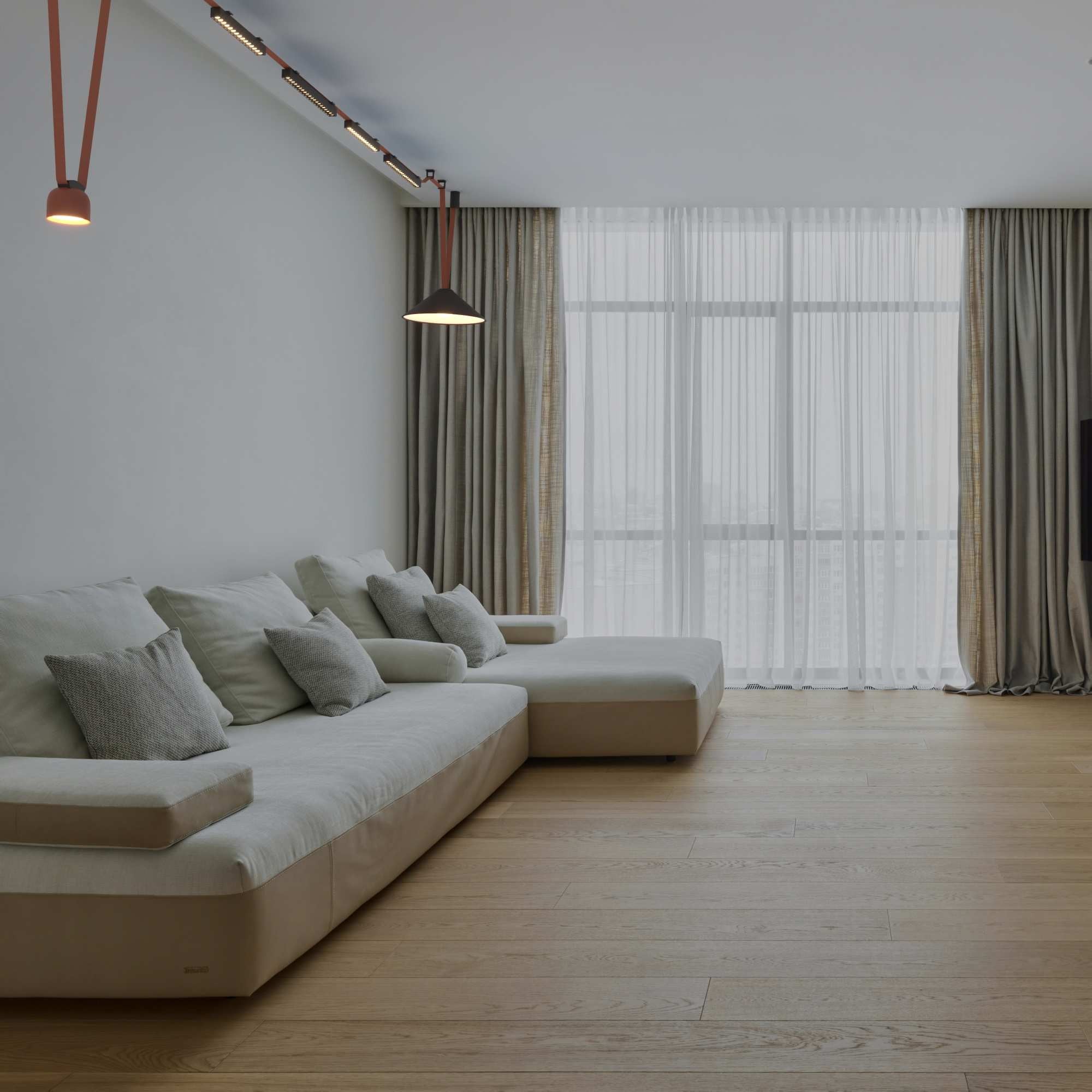 Lámpara lineal 400 para sistema "Axia" - 15W - 48V - Luz cálida