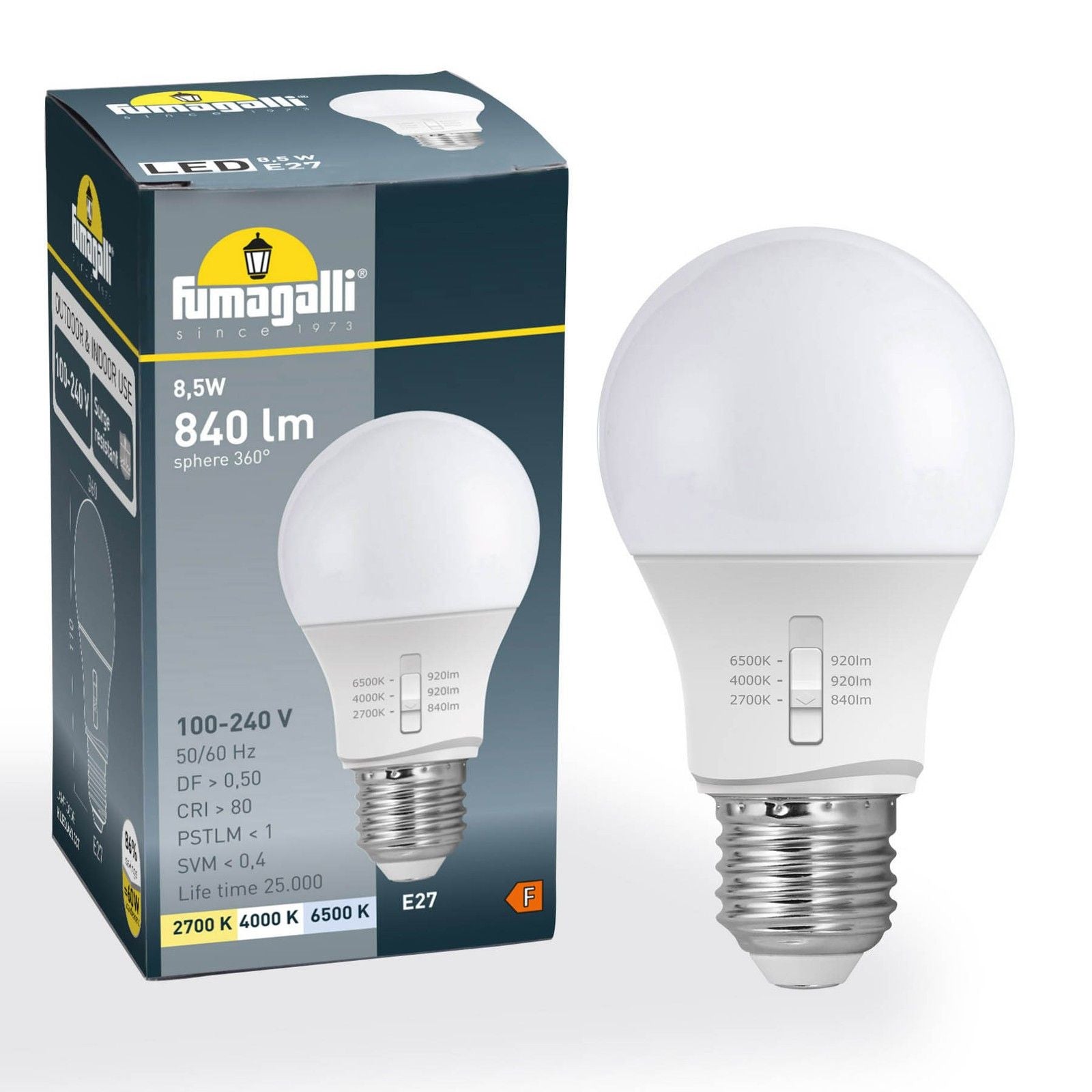 Bolardo para caminos FUMAGALLI "VIRGILIO 500" - CCT - 8,5W - E27 A60