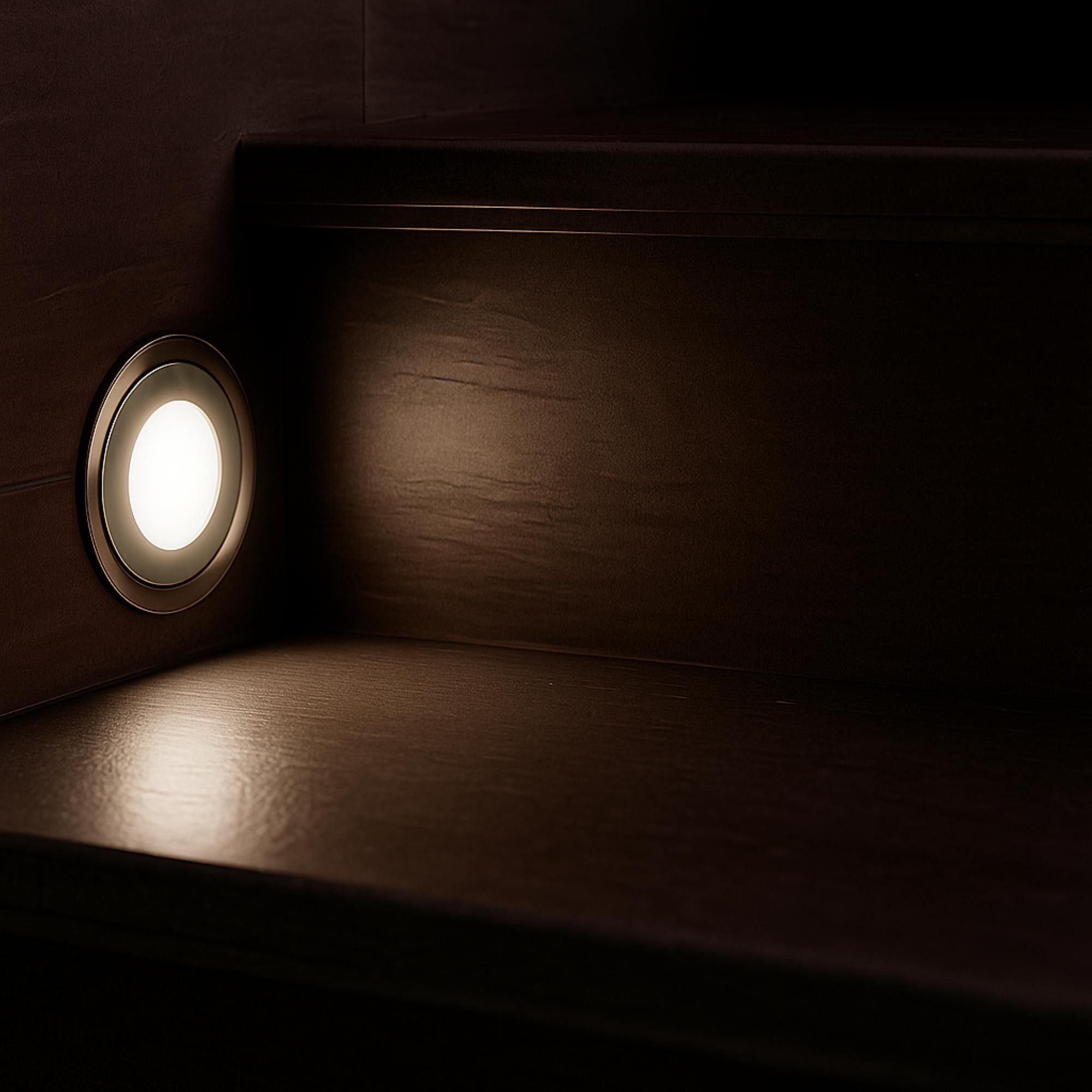 Baliza LED empotrable en suelo 0,5W - 12V DC - IP67 - Ø60mm