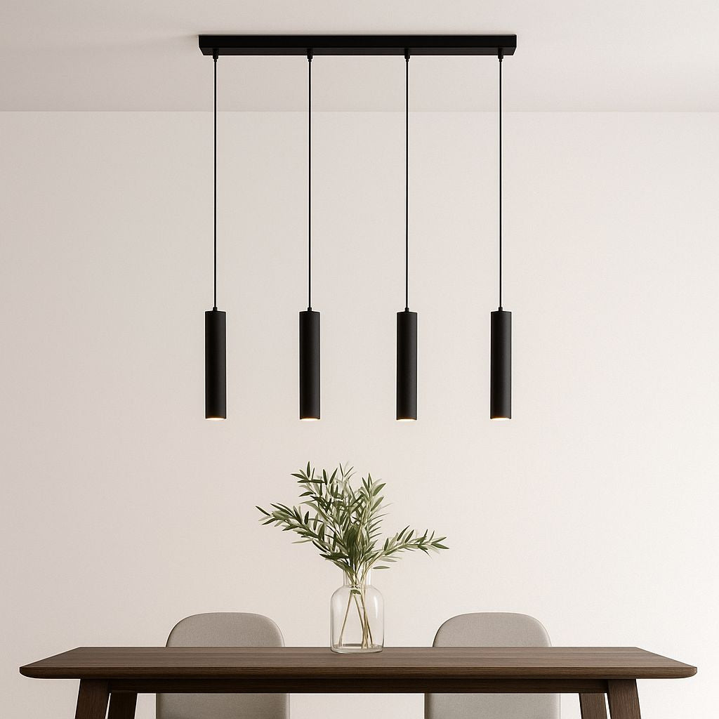 Lámpara colgante minimalista cuádruple "Bila 4" - GU10