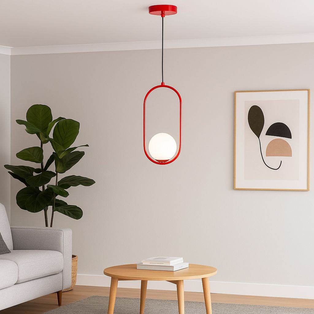 Lámpara colgante bola cristal "JOHN" - E27 - Ø 15cm