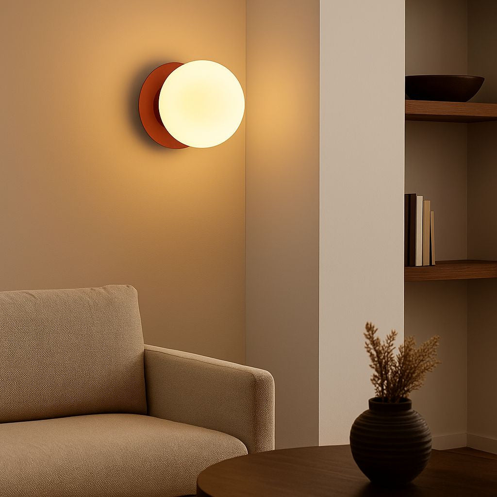 Aplique de pared bola cristal "ARCE" - E27 - Ø 15cm