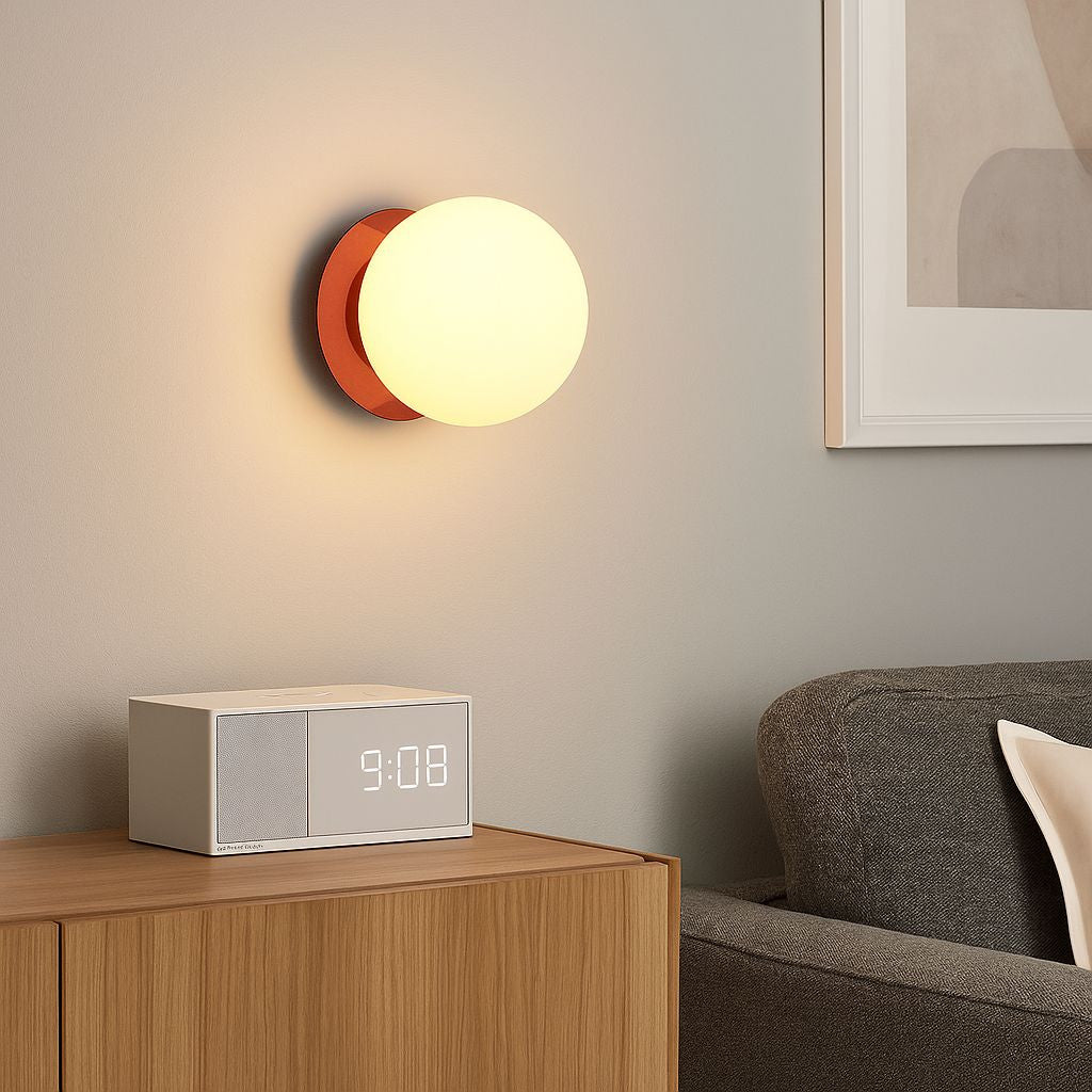 Aplique de pared bola cristal "ARCE" - E27 - Ø 15cm