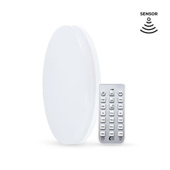 Plafón LED estanco CCT con sensor de movimiento por microondas - 24W - Ø28cm - IP65