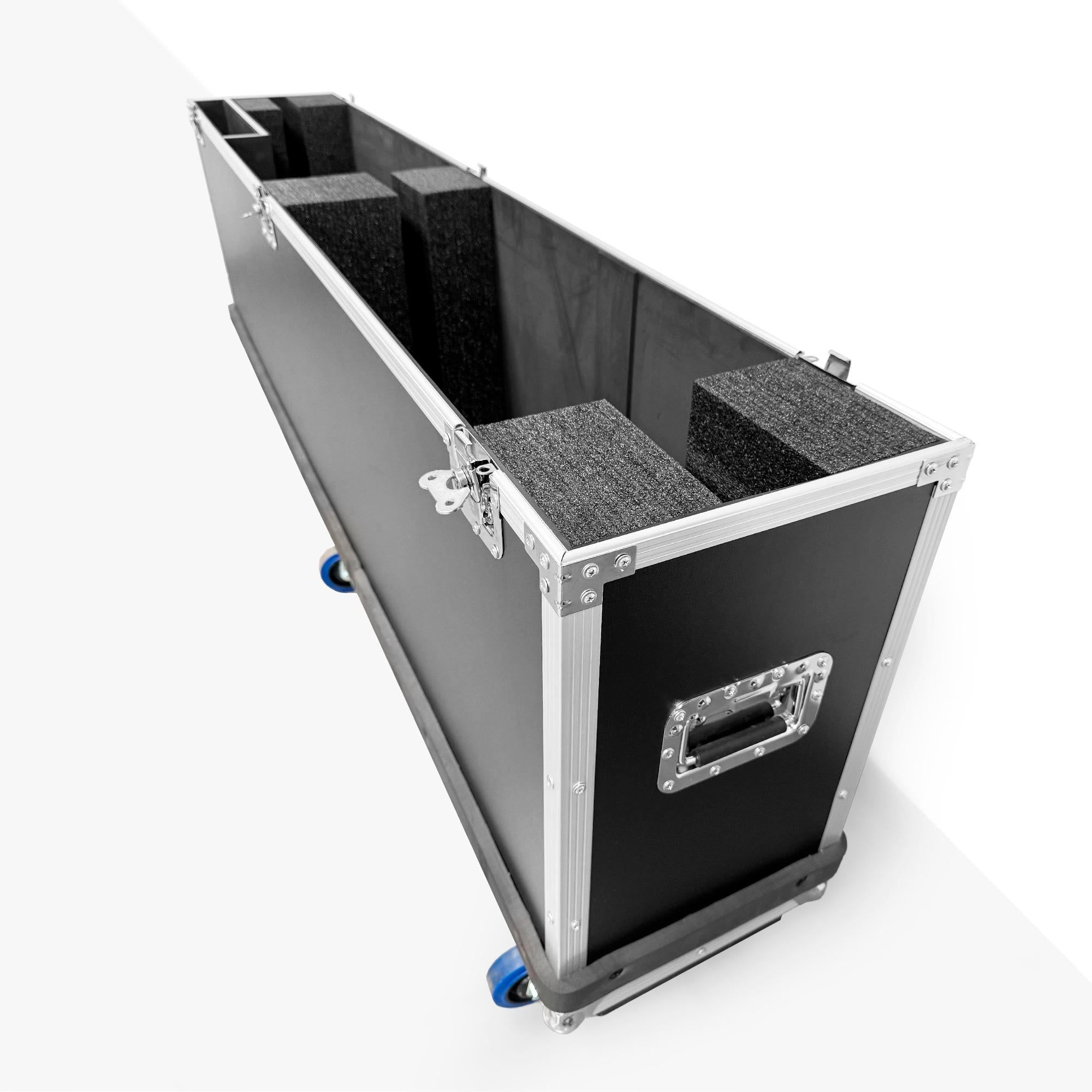Flight Case para Tótems LCD DLS55 - con Foam, Ruedas y Asas – Transporte Seguro en Ferias y Eventos