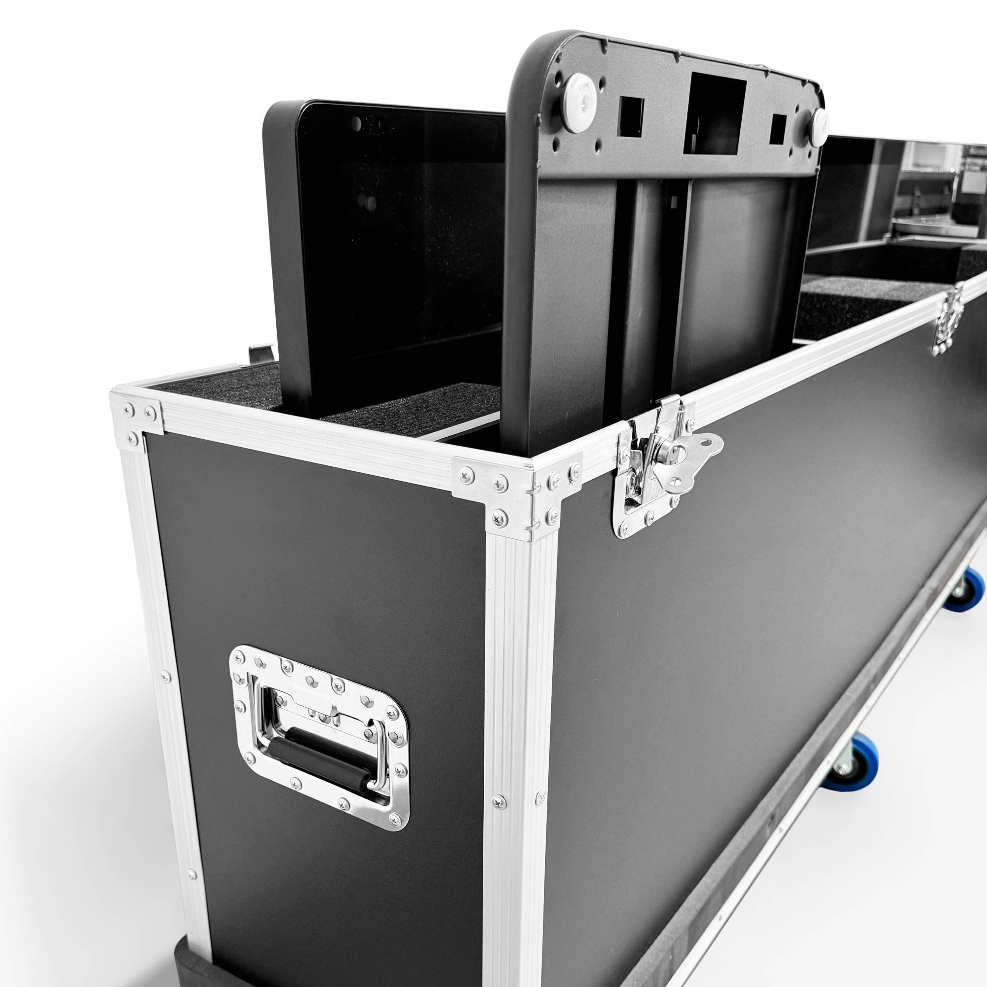 Flight Case para Tótems LCD DLS55 - con Foam, Ruedas y Asas – Transporte Seguro en Ferias y Eventos